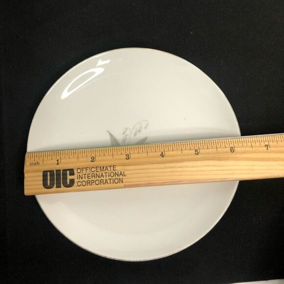 60s kaysons golden rhapsody bellflower pattern 6.25 in side plates vintage prop - Picture 3 of 5